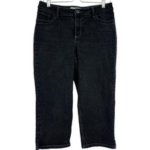 Women&#39;s Black Capri Jeans CHICOS Size 1.5 (10) Ultimate Fit - £13.16 GBP