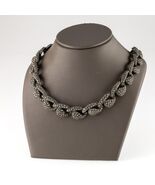 Wunderschöne Vintage Sterlingsilber Einzigartige Link Marcasite Halskett... - €784,19 EUR