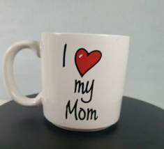 Vintage Russ Berrie I Love My Mom Mug Cup White Ceramic Coffee Novelty - £15.60 GBP