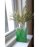 Three Sided Hand Painted Vase - Blades of Grass - £4.69 GBP