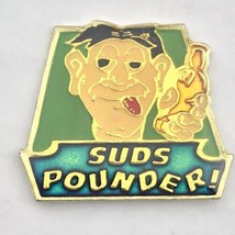 Suds Pounder Drinking Funny Humor Vintage Pin 80s AGB 1988 Beer - £7.86 GBP