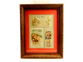 Old Tyme Advertisement, Hoyt&#39;s German Cologne, Trade Cards, Bookmark, Framed - £23.07 GBP