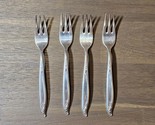 Lot of 4 Holmes Edwards Rhythmic Deep Silver Salad Fork Modern - $14.80