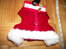 SimplyDog Pet Clothes XS Dog Harness Holiday Santa Suit Christmas Costum... - £6.06 GBP