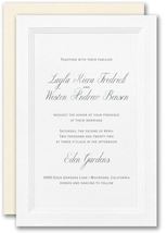 Traditional Embossed Wedding Invitations Classic Panel Card Triple Border Simple - £212.50 GBP