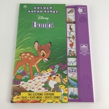 Golden Sound Story Disney Bambi Electronic Sight Sound Book Deer Vintage... - $39.55