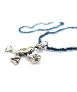Blue Bead and Cute Frog Charm Stretch Cord Belly Chain or Waist Chain - £11.09 GBP