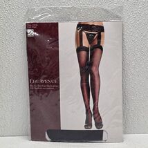 NWT Leg Avenue Lace Garterbelt  Stockings Sheer Black 1767Q Plus Size - $14.75