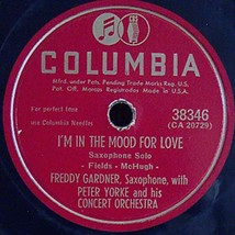 Columbia 78 #38346 - Freddy Gardner saxaphone - &quot;I Only Have Eyes For You&quot; - £6.97 GBP