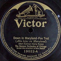 Victor 78 #19022 - Benson Orchestra - &quot;Down In Maryland&quot; &amp; &quot;Georgia Cabin Door&quot; - £8.47 GBP