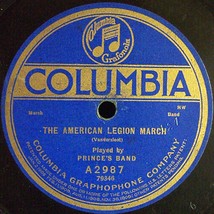 Columbia 78 #A2987 - &quot;The American Legion March&quot; &amp; &quot;Repasz Band March&quot; - £7.77 GBP