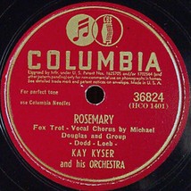 Columbia 78 #36824 - Kay Kyser Orch. - &quot;Rosemary&quot; &amp; &quot;Horses Don&#39;t Bet On People&quot; - £8.48 GBP