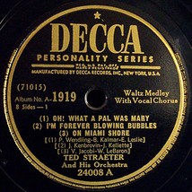 Decca 78 #24008 - Ted Straeter - Medley of 3 fox trots &amp; 3 waltzes from ... - £8.49 GBP