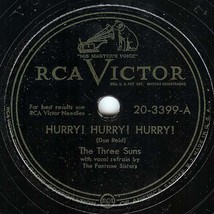 Victor 78 #20-3399 - The Three Suns - &quot;Ballin&#39; The Jack&quot; &amp; &quot;Hurry Hurry Hurry&quot; - £6.31 GBP