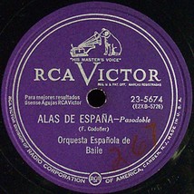 Victor 78 #23-5674 - &quot;Alas De Espana&quot; &amp; &quot;Pilotos De Iberia&quot; - Orquesta E... - £8.46 GBP
