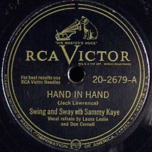 Victor 78 #20-2679  &quot;Hand In Hand&quot; &amp; &quot;We Just Couldn&#39;t Say Good Bye&quot;  Sammy Kaye - £9.45 GBP