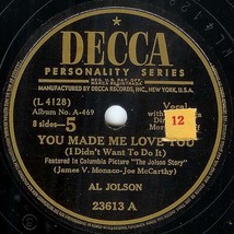 Decca 78 #23613 - Al Jolson music from &quot;The Jolson Story&quot; - &quot;Ma Blushin&#39;... - £6.96 GBP