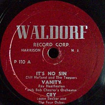 Waldorf 78 #110 - &quot;It&#39;s No Sin&quot;, &quot;Just One More Chance&quot;, &quot;Cry&quot; + 3 more! - £7.10 GBP