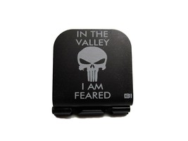 Skull With In The Valley I Am Feared Laser Etched Aluminum Hat Clip Brim-it - £9.64 GBP