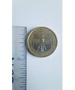 2002 - 1€ ITALY 1 Euro Bimetallic Coin Leonardo Da Vinci Used - £2.39 GBP