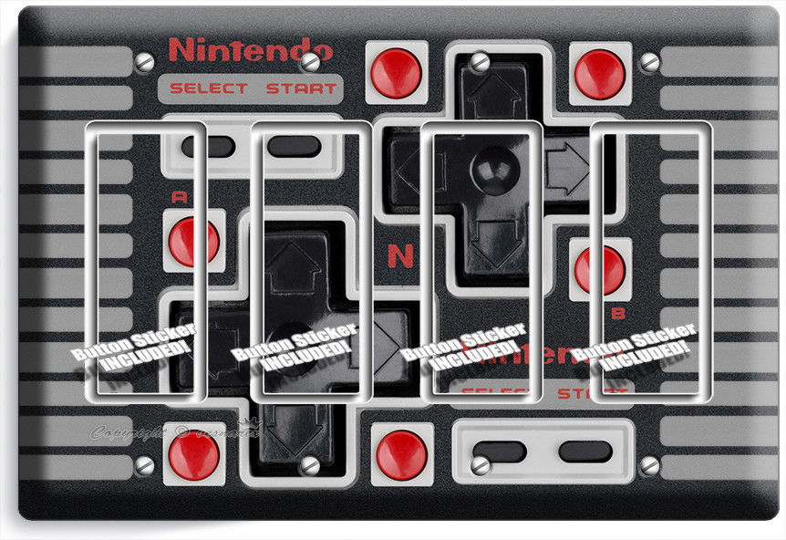 VIDEO GAME CLASSIC NINTENDO NEC CONTROLLER 4 GFCI LIGHT SWITCH WALL PLATES DECOR