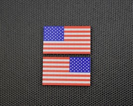 2&quot; x 1.2&quot; Mini-Small SOLAS Reflective US Flag Patch Set USA SAR Police M... - £12.65 GBP