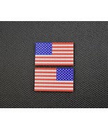 2&quot; x 1.2&quot; Mini-Small SOLAS Reflective US Flag Patch Set USA SAR Police M... - $16.36