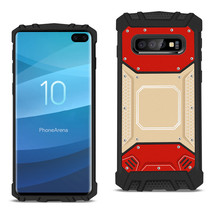 [Pack Of 2] Samsung Galaxy S10 Plus Metallic Front Cover Case In Red And Gold - £24.30 GBP