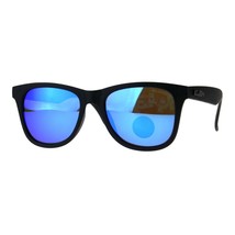 Polarized Lens Kush Sunglasses Textured Matted Black Square Frame Mirrored - £14.33 GBP+
