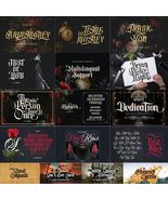 Old English Fonts 200+ Collection Calligraphy Typeface Vintage Gothic Ty... - $112.67 MXN