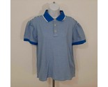 Robert Graham X Women&#39;s Polo Shirt Size Large Blue White Striped TA21 - $12.37