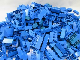 LEGO Lot Blue 1 3/4 LBS Legos Pieces Blocks 33510 - £35.49 GBP