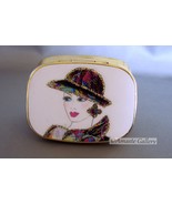 Stylish Chic Women&#39;s Pill Box Gold Toned Metal - $7.29
