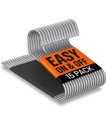 Pants Hangers for Men- 15 Metal Pant Hangers Non Slip Open Ended Trouser... - €17,86 EUR