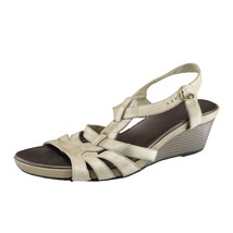 Clarks Sz 12 M Brown Ankle Strap Leather Women Sandals - £17.40 GBP