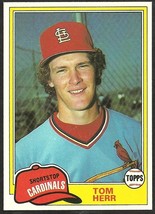 1981 Topps Baseball Card # 266 St Louis Cardinals Tom Herr nr mt - £0.39 GBP