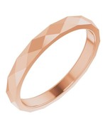 18K Rose Gold 2.5 mm Diamond Pattern Wedding Band - $1,209.00+