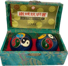 Tai Chi Ying Yang Exercise Therapy Balls Musical Chime Stress Relief In Box - $9.89