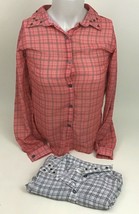 Selena Gomez Dream Out Loud 2pc Juniors Plaid Dress Shirts XS New with Tags - £13.29 GBP