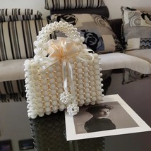 Ndbag hand woven bag beaded bag pearl bag ladies dinner handbag female mobile phone bag thumb200