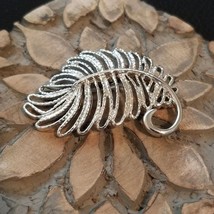 Vintage Gerry&#39;s Silver Tone Feather Brooch - £9.59 GBP