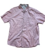 Ted Baker Shirt Mens 6 US 2XL Pink Oxford Short Sleeve Button Up Preppy ... - $54.86 CAD