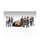 &quot;Car Meet 3&quot; 8 piece Figure Set for 1/18 Scale Models by American Diorama - $203.77 CAD