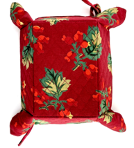 April Cornell Basket Winterberry Fabric Covered Petit Bun Box 6 x 4 inches  - £20.80 GBP