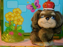 Vintage Puppy in my Pocket King Charles Spaniel Chelsea Flocked Figurine... - $5.93