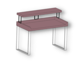Fiberglass Folding Table TFD-DS 305 with TFD 5&#39; Upper Shelf - $1,902.29