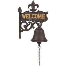 Cast Iron Bell For Front Door, Vintage Antique Style (6.7 X 8.9 X 0.8 Inches) - £35.27 GBP