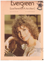 Evergreen Sheet Music Paul Williams Barbra Streisand A Star Is Born - £2.78 GBP