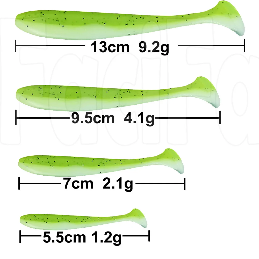 Sporting 10 pcs Soft Lure Silicone Bait Shad Wobbler Fishing lure Sea Worm Swimb - £23.90 GBP