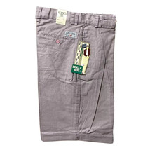 Bugle Boy Mens Shorts 30 Vincente Nesi Pleated Ramie &amp; Cotton New Lavender Gray - $14.84